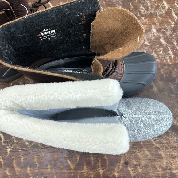 Baffin Canada Men’s Winter Boots Size 9 Insulated Leather Winter Waterproof - Picture 9 of 14